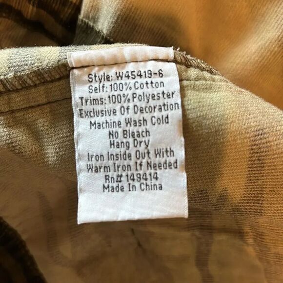 Johnny Was Raquel embroidered camo print drawstring waist corduroy jacket, S! - Picture 11 of 11